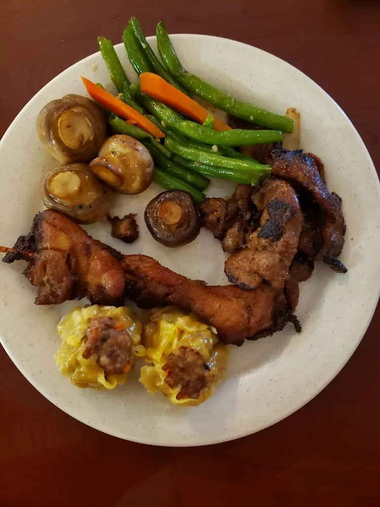 Chicken on a Stick Shu Mia Green Beans